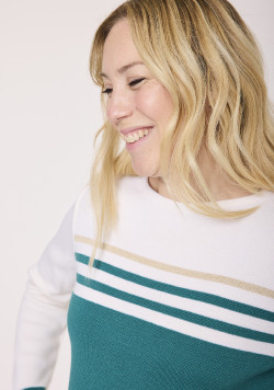 Pull en laine Made in France vert Femme Kolette