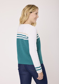 Pull en laine Made in France vert Femme Kolette