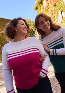 Pull en laine Made in France framboise Femme Kolette