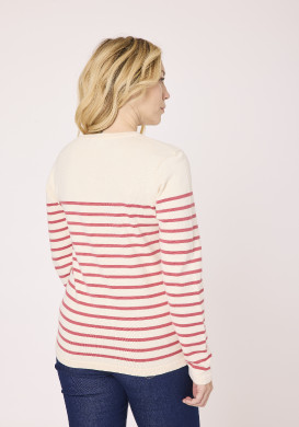 Pull marin rayé rose femme Pull marin rayé rose femme
