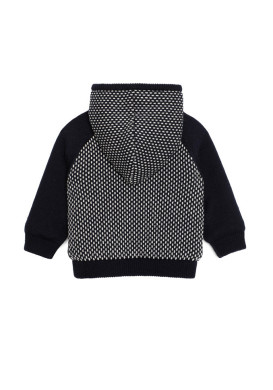 Gilet tricot doublé sherpa bleu marine Garçon Gilet tricot doublé sherpa bleu marine Garçon