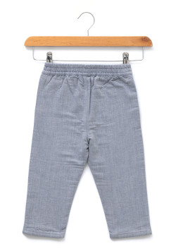 Pantalon taille elastiquée bleu bébé