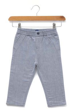 Pantalon taille elastiquée bleu bébé