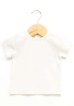 Ensemble t-shirt et salopette 100% coton rayé rose bébé fille