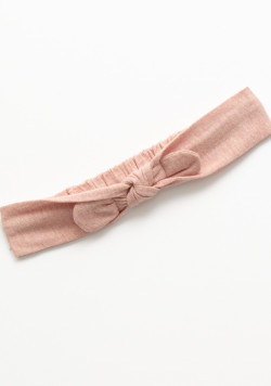 Ensemble robe et bandeau rayé rose bébé fille