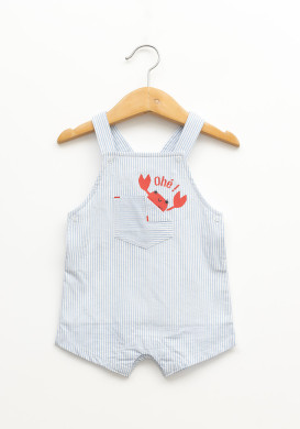 Ensemble salopette rayée et tee-shirt rouge bébé garçon Ensemble salopette rayée et tee-shirt rouge bébé garçon