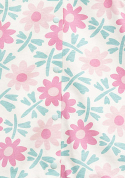 Ensemble salopette imprimée et tee-shirt 100% coton bébé fille