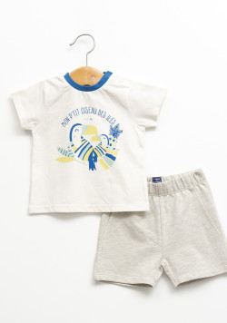 Ensemble tee-shirt et short 100% coton bébé garçon