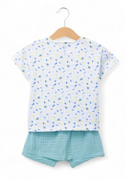 Ensemble short et tee-shirt bébé 100% coton