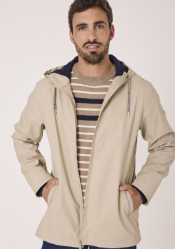 Ciré Homme à capuche beige