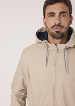Ciré Homme à capuche beige