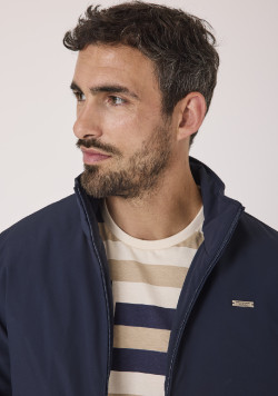 Veste zippée bleu marine homme