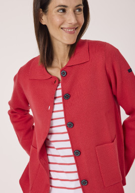 Gilet boutonné rouge femme Gilet boutonné rouge femme