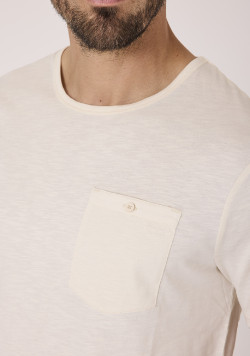 Tee-shirt grège homme 100% coton