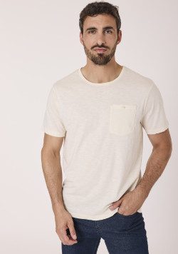 Tee-shirt grège homme 100% coton