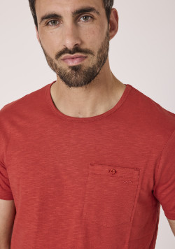 Tee-shirt rouge homme 100% coton