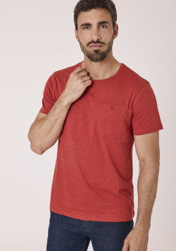 Tee-shirt rouge homme 100% coton