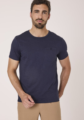 Tee-shirt bleu homme 100% coton Tee-shirt bleu homme 100% coton