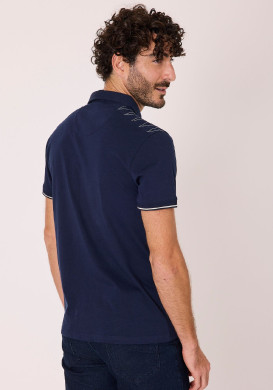 Polo 100% coton bleu marine homme Polo 100% coton bleu marine homme