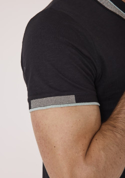 Polo 100% coton noir homme