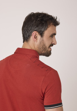 Polo 100% coton rouille homme Polo 100% coton rouille homme