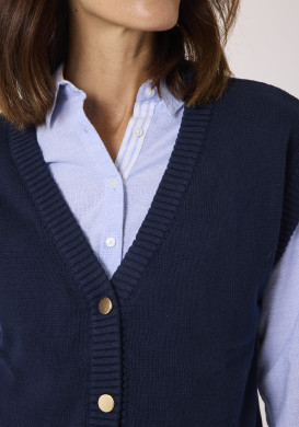 Gilet sans manches bleu marine femme Gilet sans manches bleu marine femme