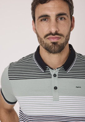 Polo manches courtes à rayures multicolores homme Polo manches courtes à rayures multicolores homme