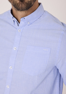 Chemise manches longues bleu homme 100% coton Chemise manches longues bleu homme 100% coton