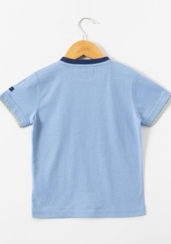 Tee-shirt manches courtes graphique bleu garçon