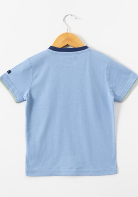 Tee-shirt manches courtes graphique bleu garçon Tee-shirt manches courtes graphique bleu garçon