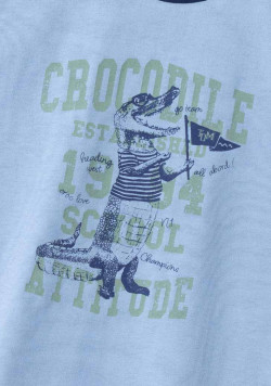 Tee-shirt manches courtes graphique bleu garçon