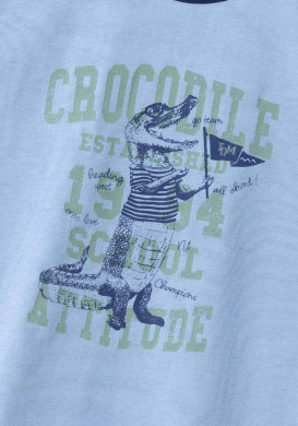 Tee-shirt manches courtes graphique bleu garçon Tee-shirt manches courtes graphique bleu garçon