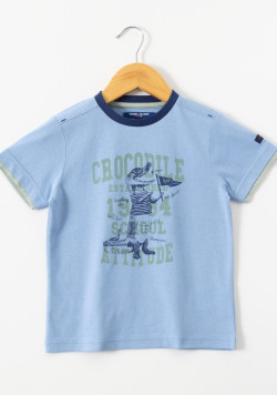 Tee-shirt manches courtes graphique bleu garçon