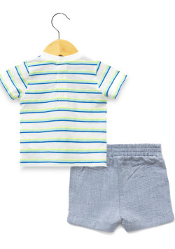Ensemble tee-shirt rayé et shirt coton bébé garçon