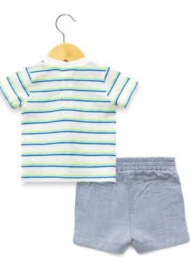 Ensemble tee-shirt rayé et shirt coton bébé garçon Ensemble tee-shirt rayé et shirt coton bébé garçon