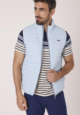 Doudoune sans manches bleu ciel homme