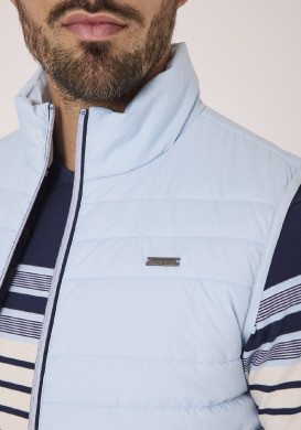 Doudoune sans manches bleu ciel homme