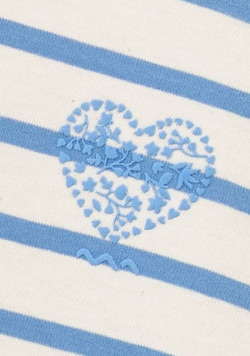 Marinière manches courtes bleu fille