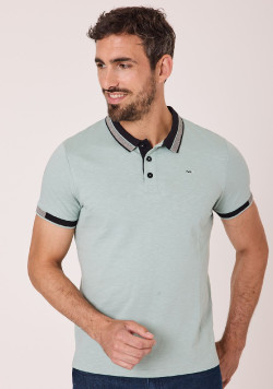 Polo 100% coton vert clair homme