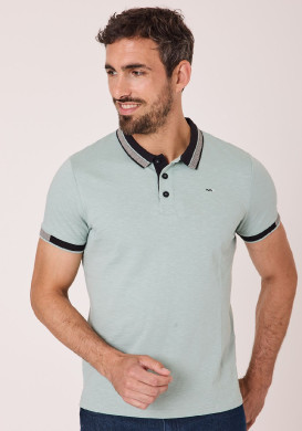 Polo 100% coton vert clair homme Polo 100% coton vert clair homme