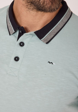 Polo 100% coton vert clair homme Polo 100% coton vert clair homme