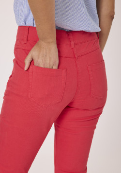 Pantalon 7/8ème rouge femme