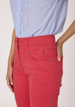 Pantalon 7/8ème rouge femme