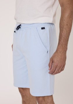 Short molleton homme bleu clair
