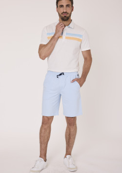 Short molleton homme bleu clair