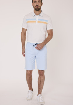 Short molleton homme bleu clair