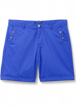 Short en coton Femme bleu