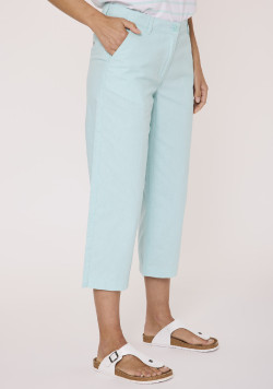 Pantacourt en lin Femme Bleu clair