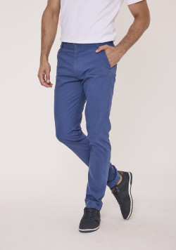 Pantalon chino bleu homme