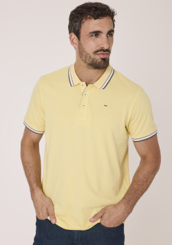 Polo manches courtes jaune homme